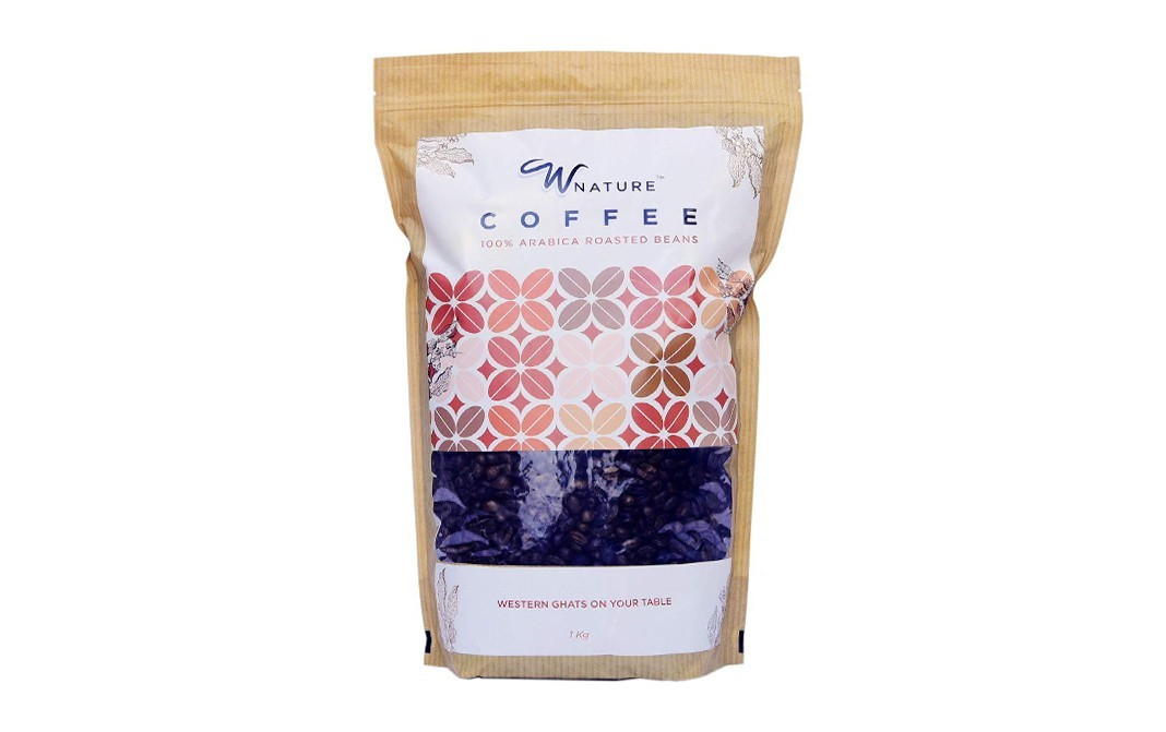 Wnature Coffee 100% Arabica Roasted Beans    Pack  1 kilogram